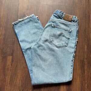 Chaps Ralph Lauren Vintage Jeans Blue Tapered Leg 90s Denim 34x32